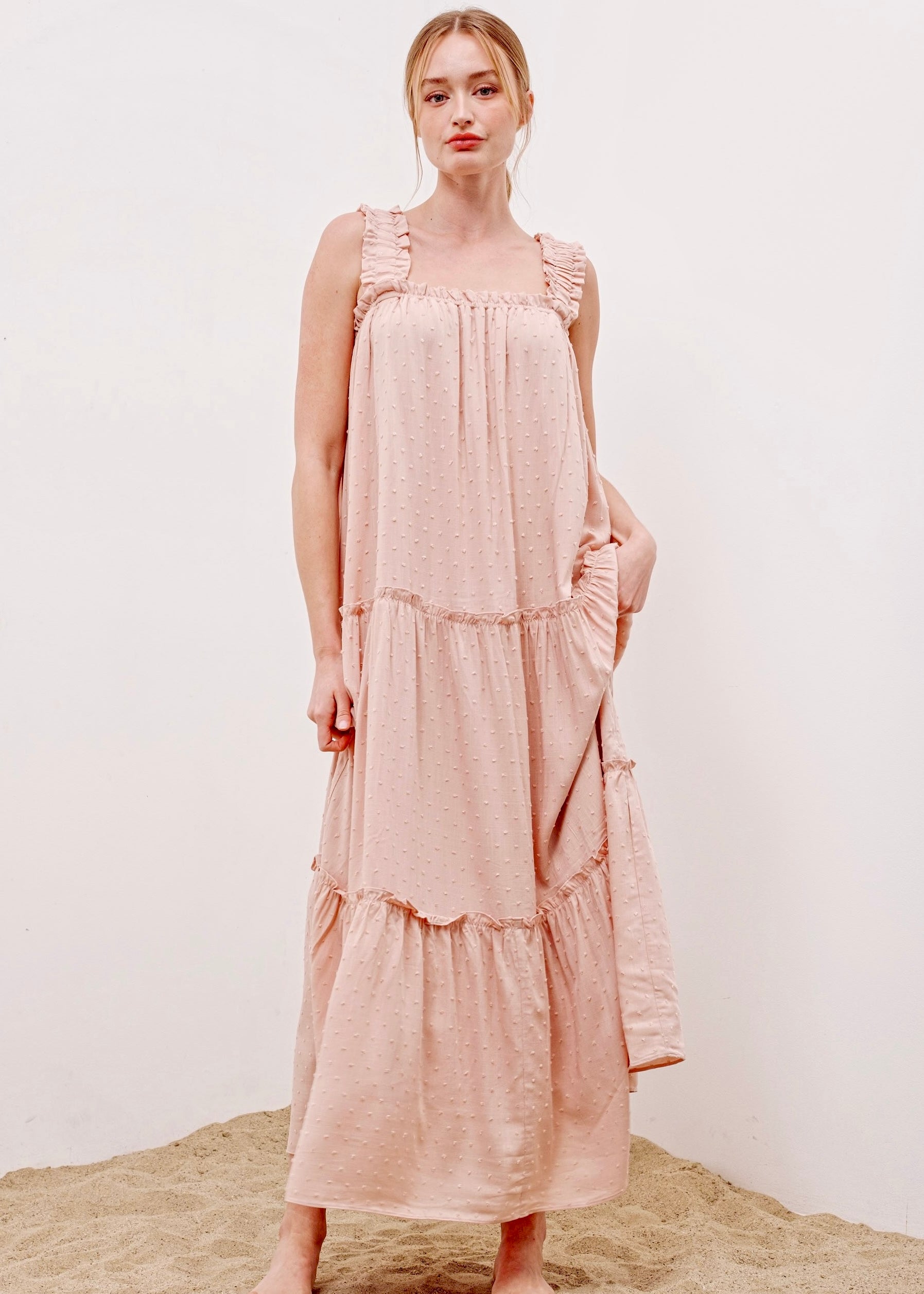 Summer Dream Swiss Dot Maxi Dress - alldeserved.com