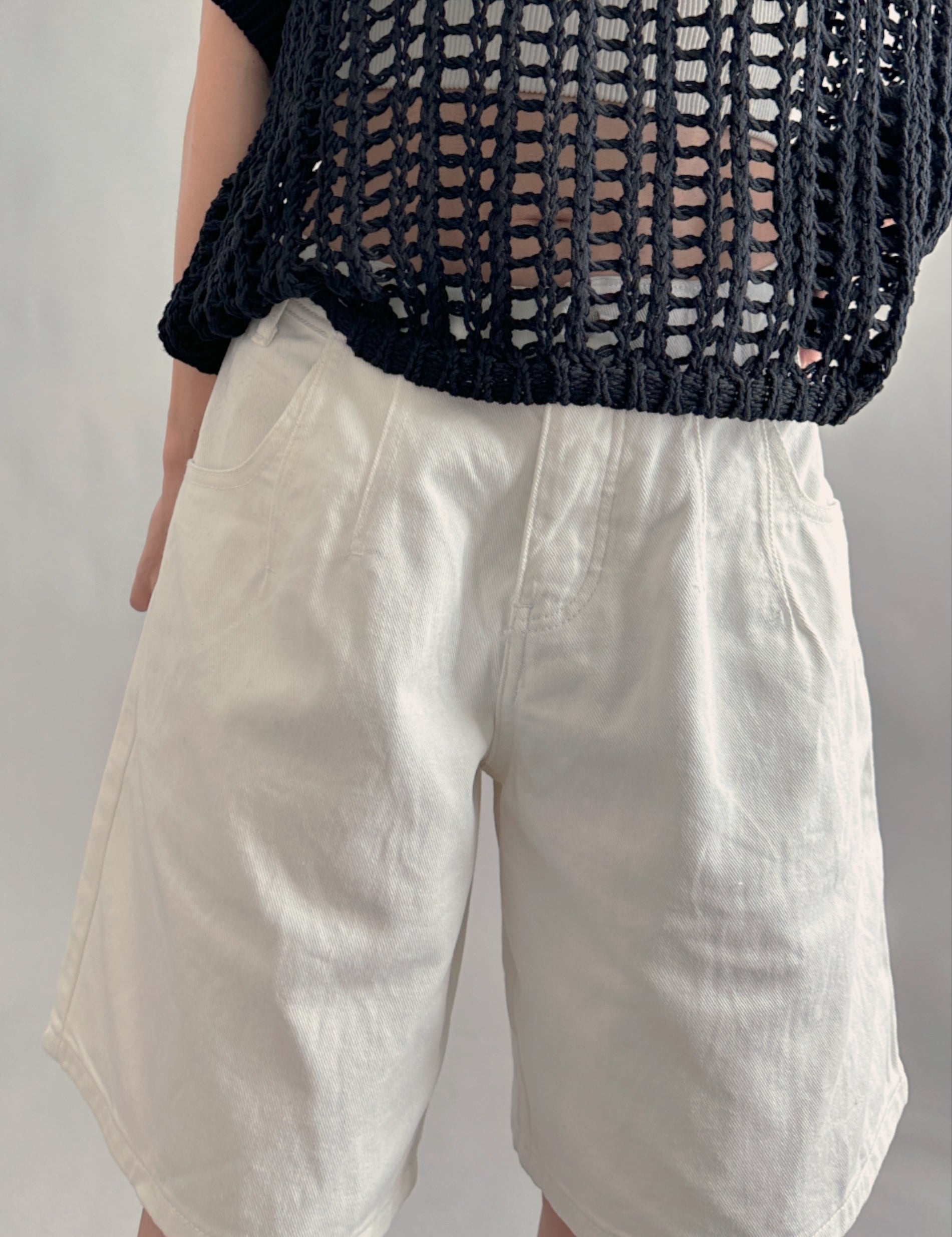 Donnie Wide-Leg Denim Bermuda Shorts - alldeserved.com