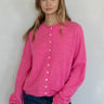 Piper Cardigan - Hailey cardigan  in Rose on a model - front view