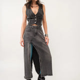 Madi Side Slit Denim Skirt - alldeserved.com