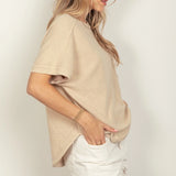 Oversized Textured Tee - alldeserved.com