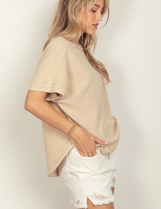 Oversized Textured Tee - alldeserved.com