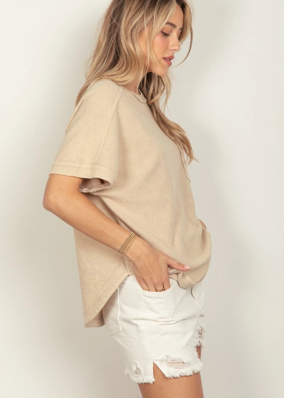 Oversized Textured Tee - alldeserved.com