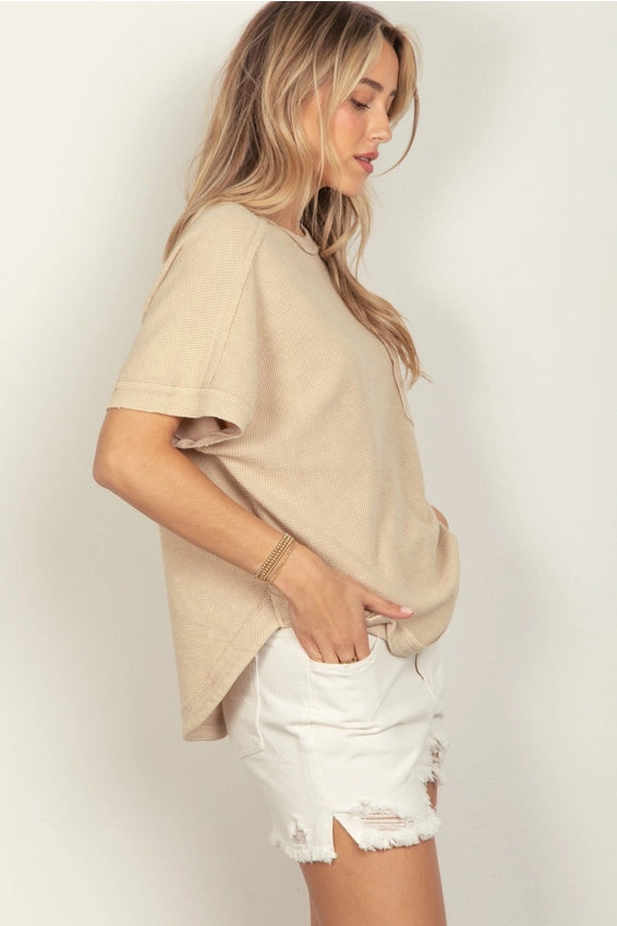 Oversized Textured Tee - alldeserved.com