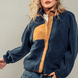 Cozy Trails Fleece Jacket -Blue - FINAL SALE