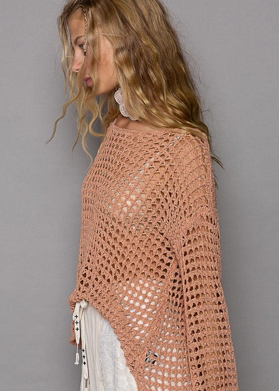 Hailee Mesh Knit Sweater Top - alldeserved.com