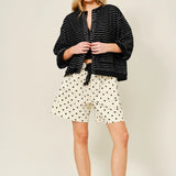 Moxie Barrel Shorts - Polka Dot Cream