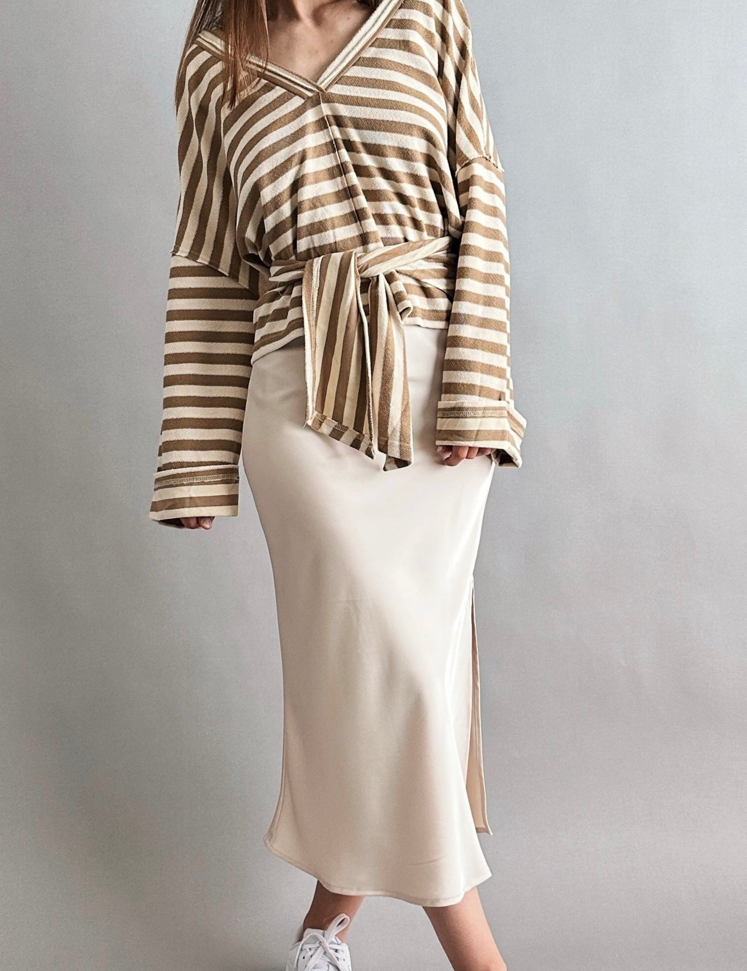 Main Street Satin Midi Skirt - alldeserved.com