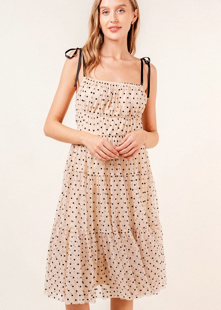Perfect Day Tiered Polka Dot Midi Dress - alldeserved.com