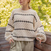 Textured Knit Balloon Sleeve Sweater - alldeserved.com