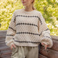 Textured Knit Balloon Sleeve Sweater - alldeserved.com