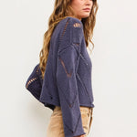Frankie Mesh Cropped Sweater - alldeserved.com