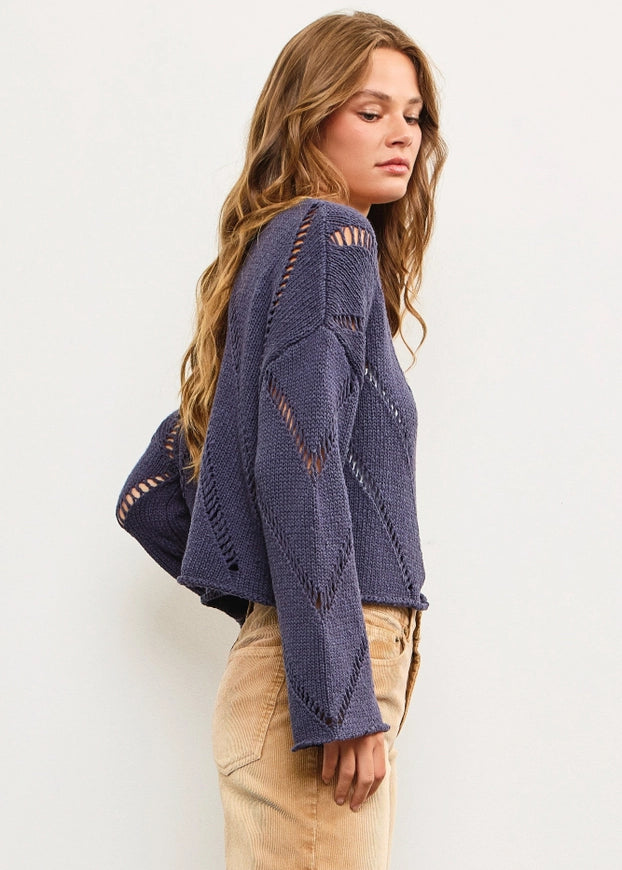 Frankie Mesh Cropped Sweater - alldeserved.com