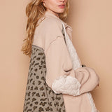 Leopard Print Thermal Shirt - Khaki