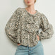 Amara Bow Leopard Denim Blouse - alldeserved.com