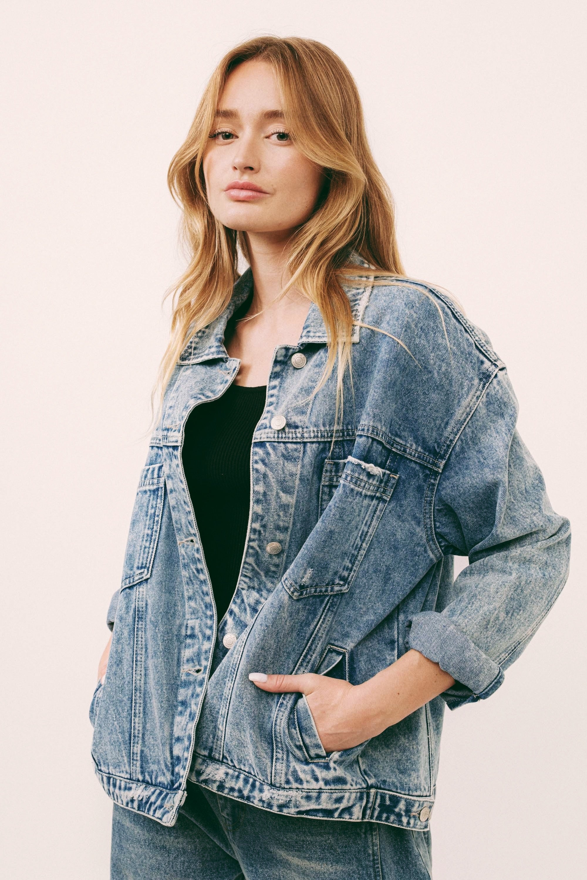 Porta Swing Oversized Denim Jacket - alldeserved.com