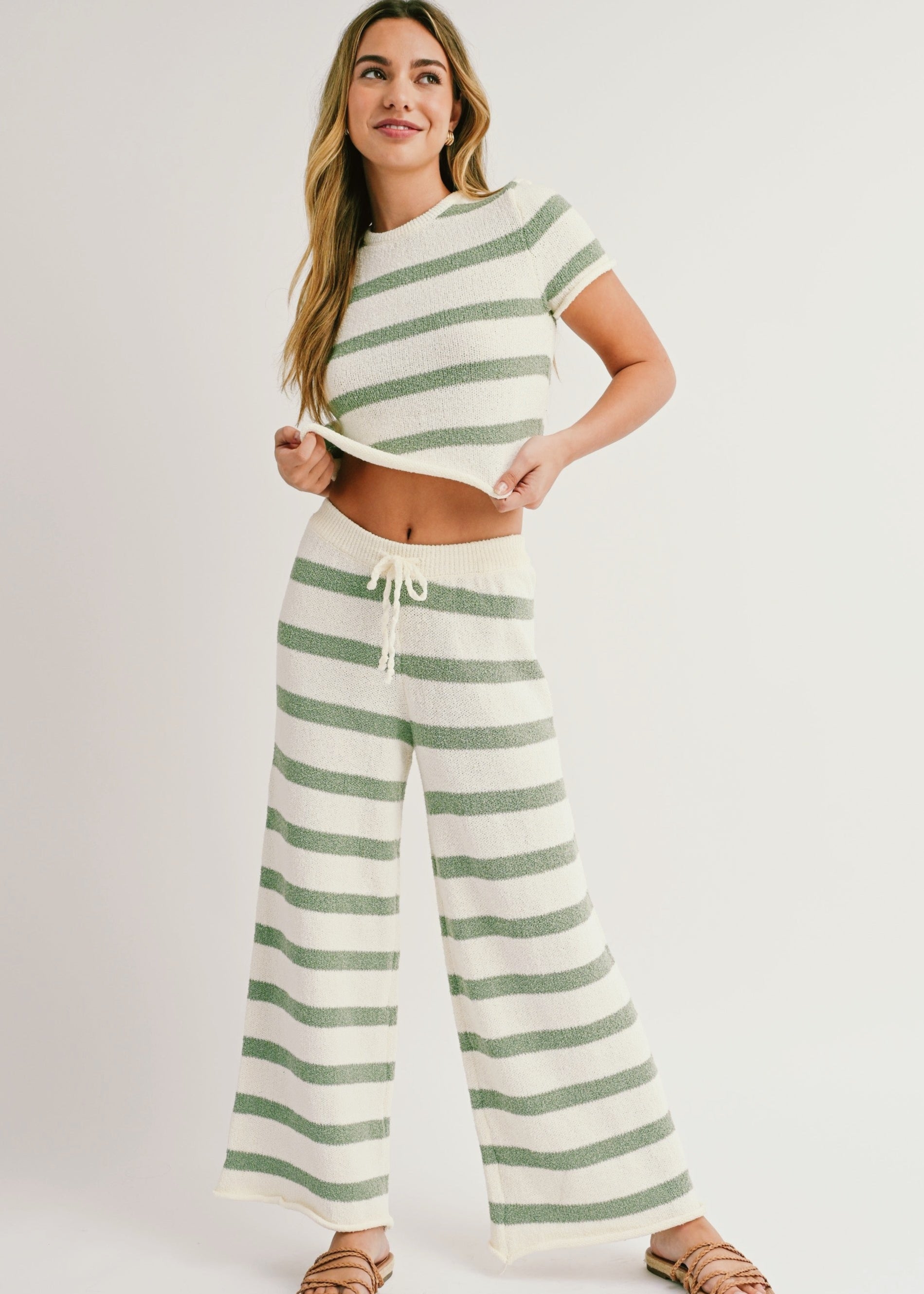 Sweet Talk Striped Sweater Set - alldeserved.com