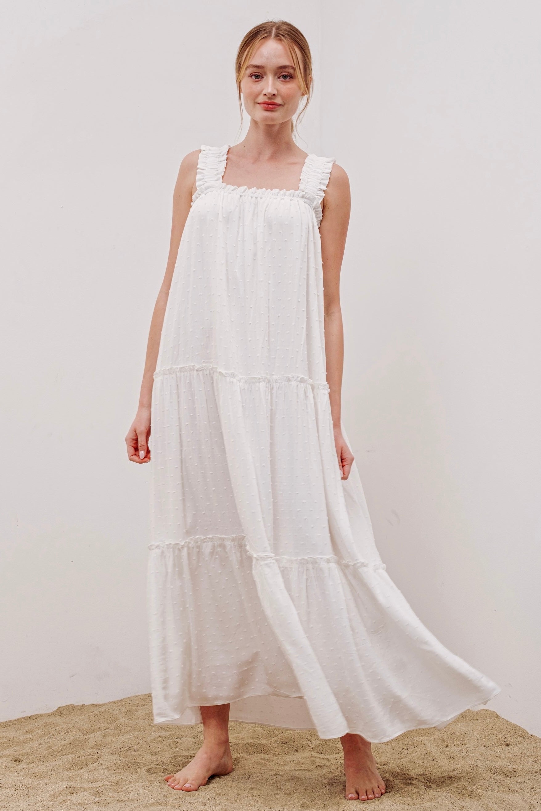 Summer Dream Swiss Dot Maxi Dress - alldeserved.com