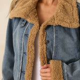 Teddy-Lined Denim Jacket