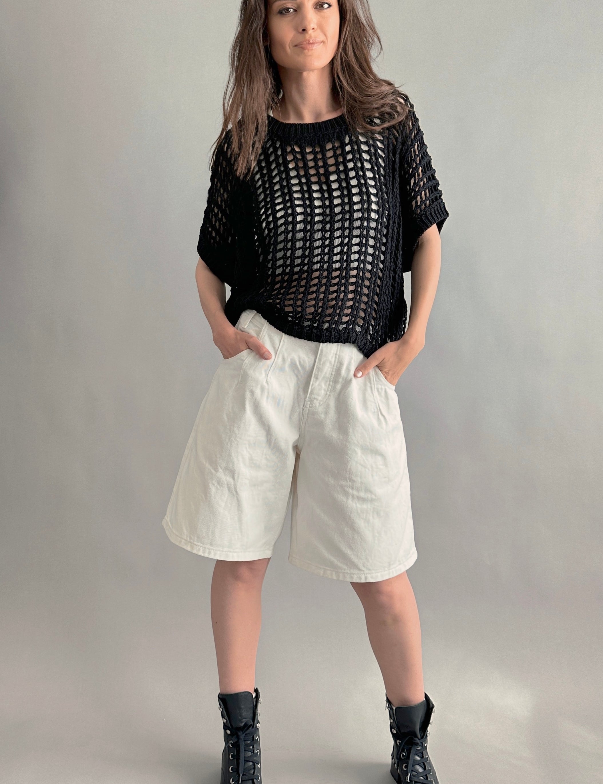 Donnie Wide-Leg Denim Bermuda Shorts - alldeserved.com