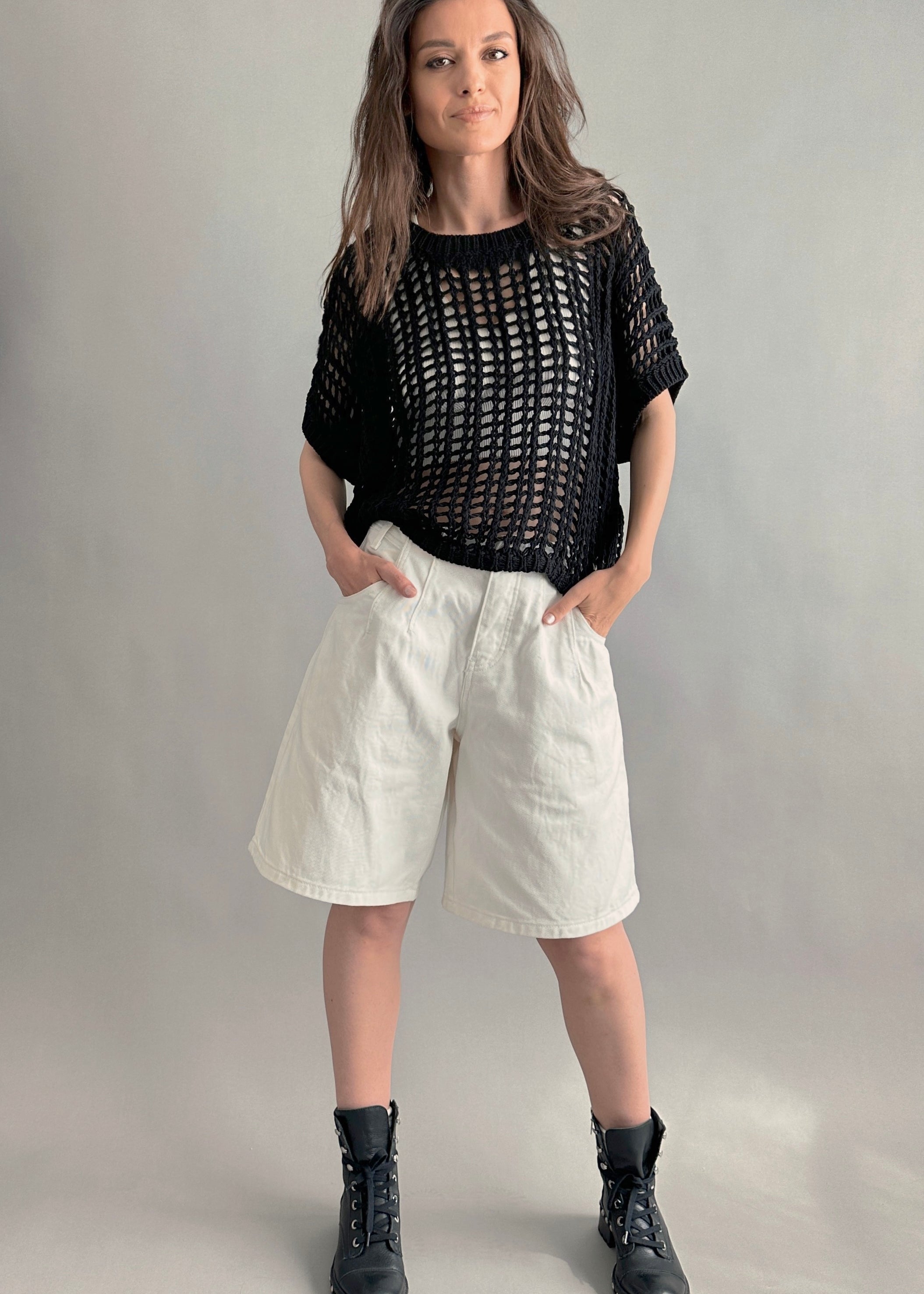 Donnie Wide-Leg Denim Bermuda Shorts - alldeserved.com