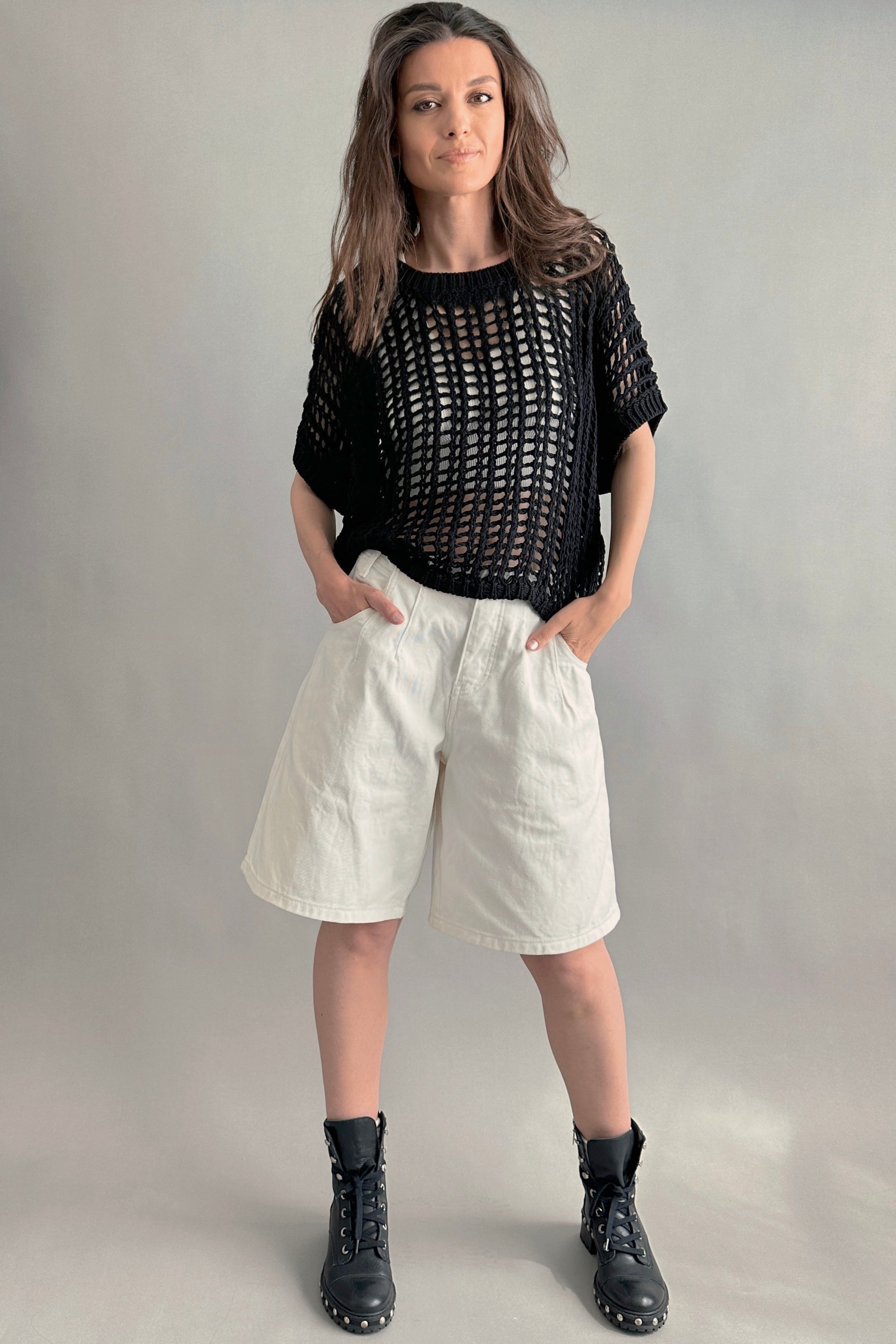 Donnie Wide-Leg Denim Bermuda Shorts - alldeserved.com