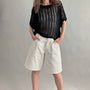 Donnie Wide-Leg Denim Bermuda Shorts - alldeserved.com