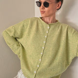 Hailey Button Down Cardigan - Lemongrass