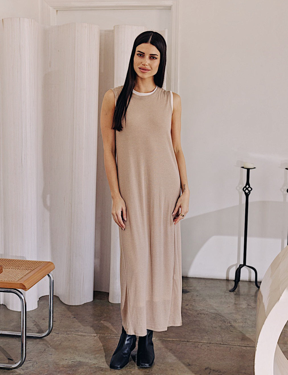 Mona Long Midi T-Shirt Dress - alldeserved.com