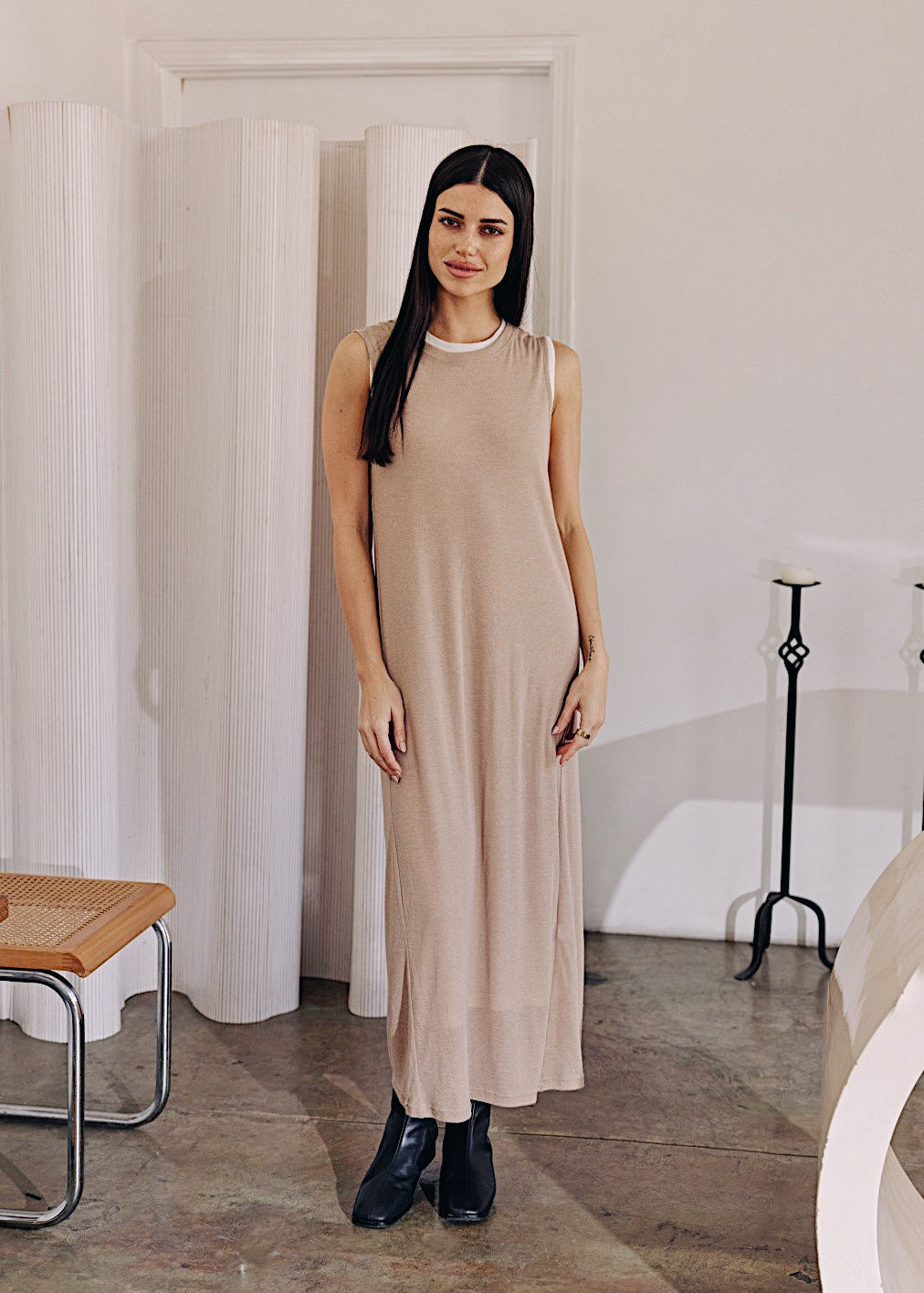 Mona Long Midi T-Shirt Dress - alldeserved.com
