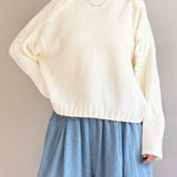 Cozy Fringe Sweater - Cream