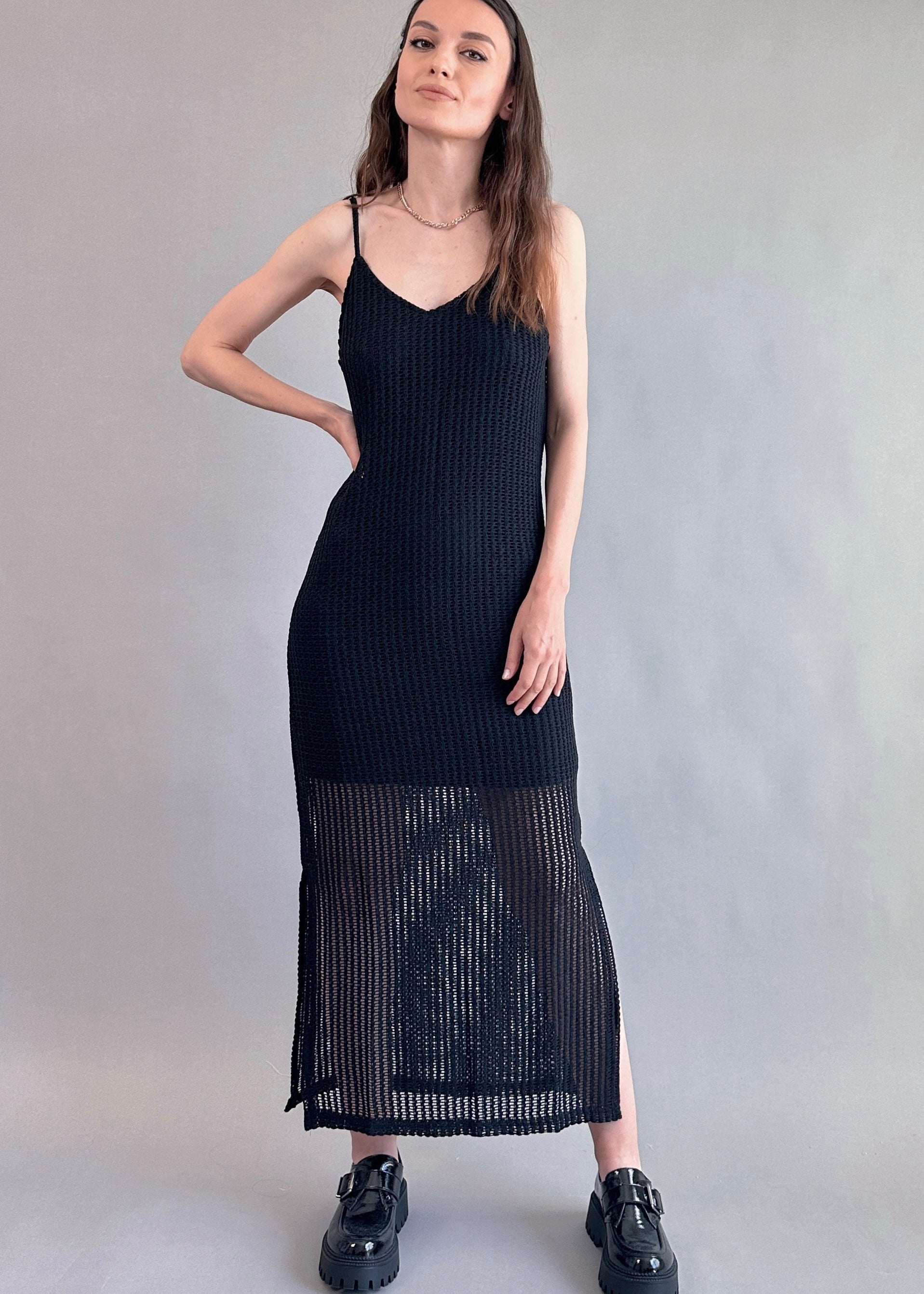 Celeste Lined Mesh Long Dress - alldeserved.com