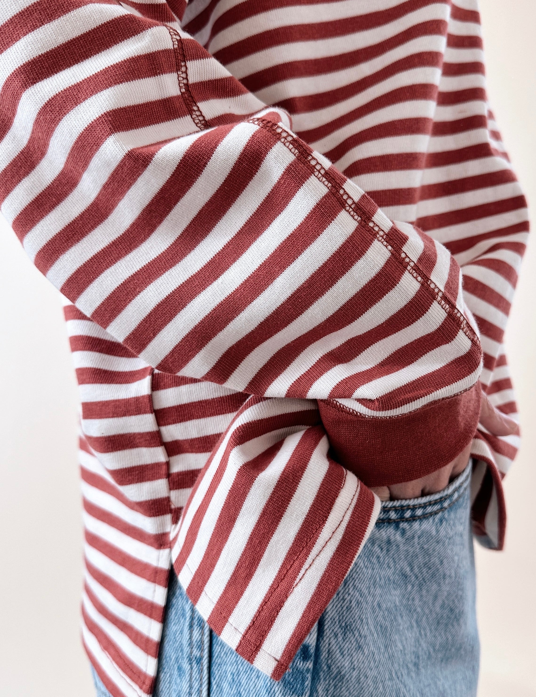 Trisha Striped Oversized Sweatshirt - alldeserved.com