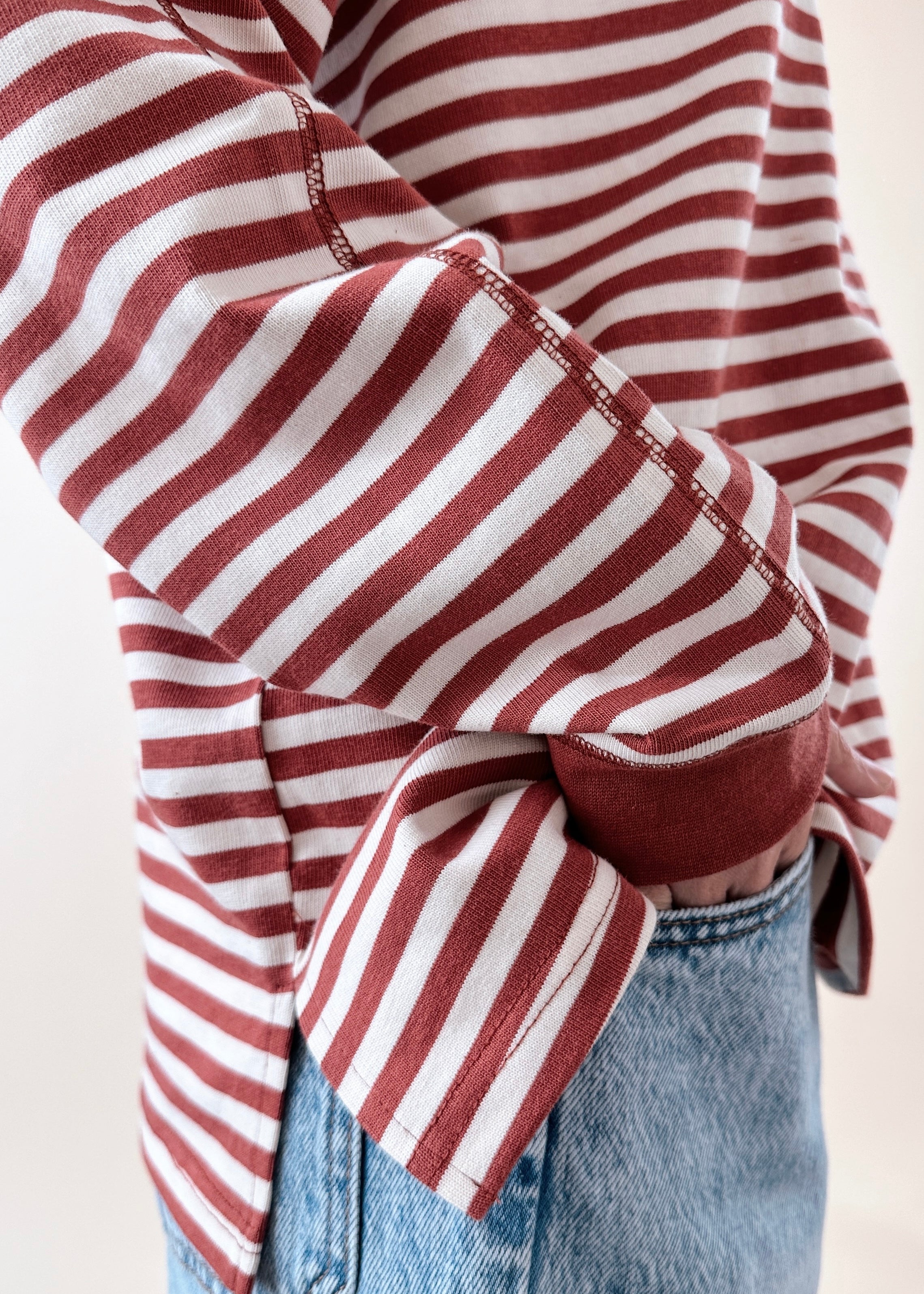 Trisha Striped Oversized Sweatshirt - alldeserved.com