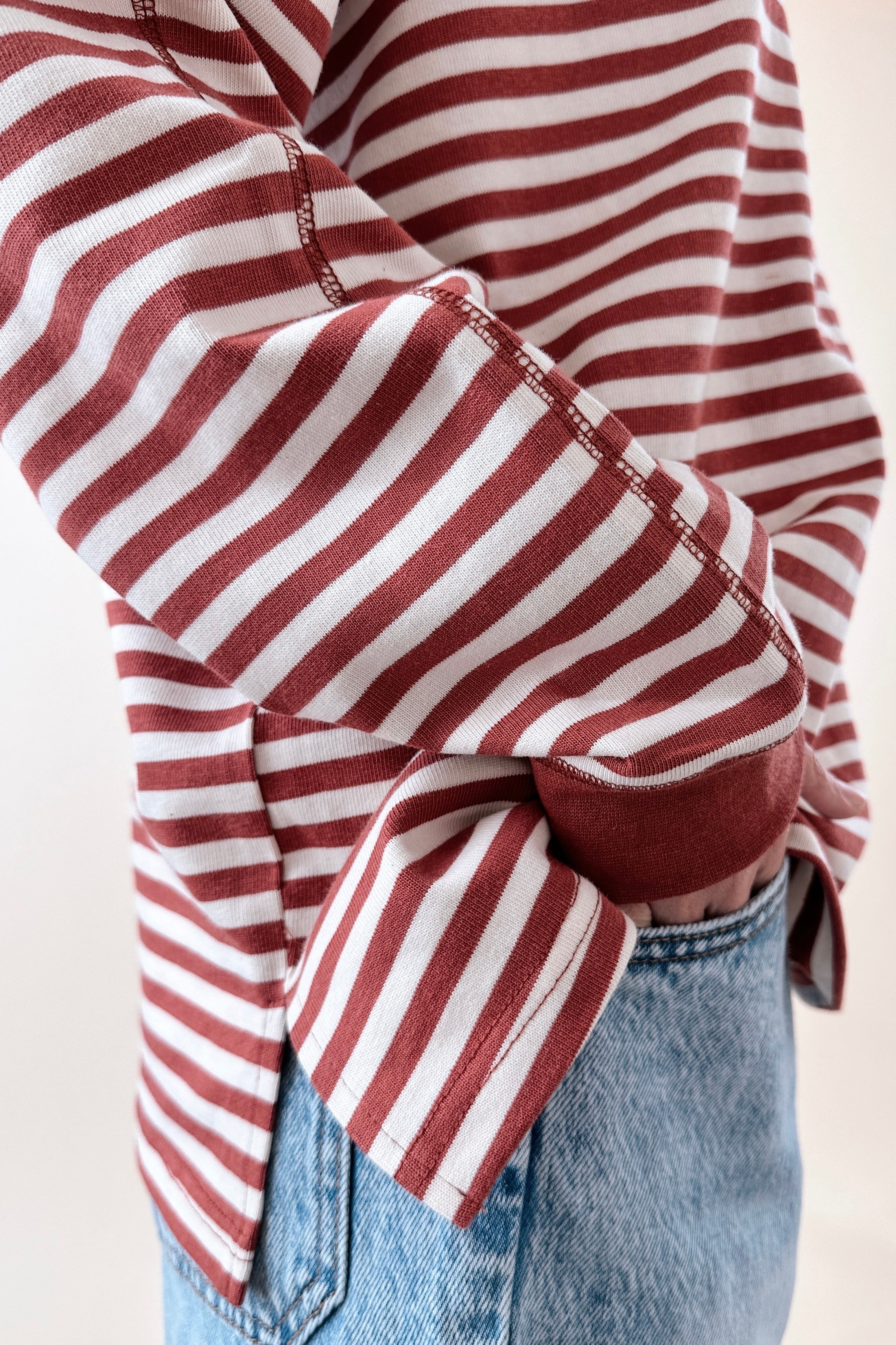Trisha Striped Oversized Sweatshirt - alldeserved.com