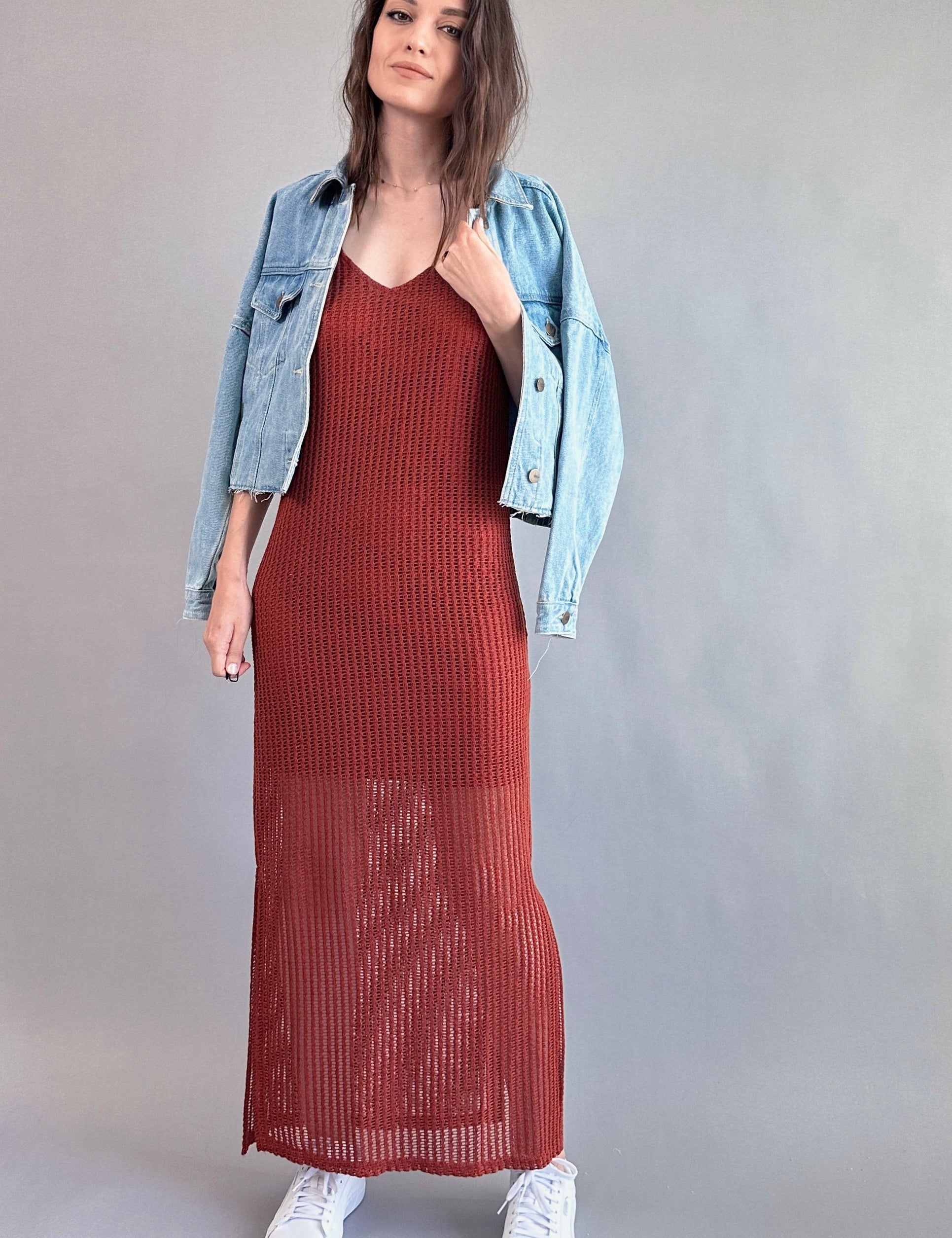 Celeste Lined Mesh Long Dress - alldeserved.com