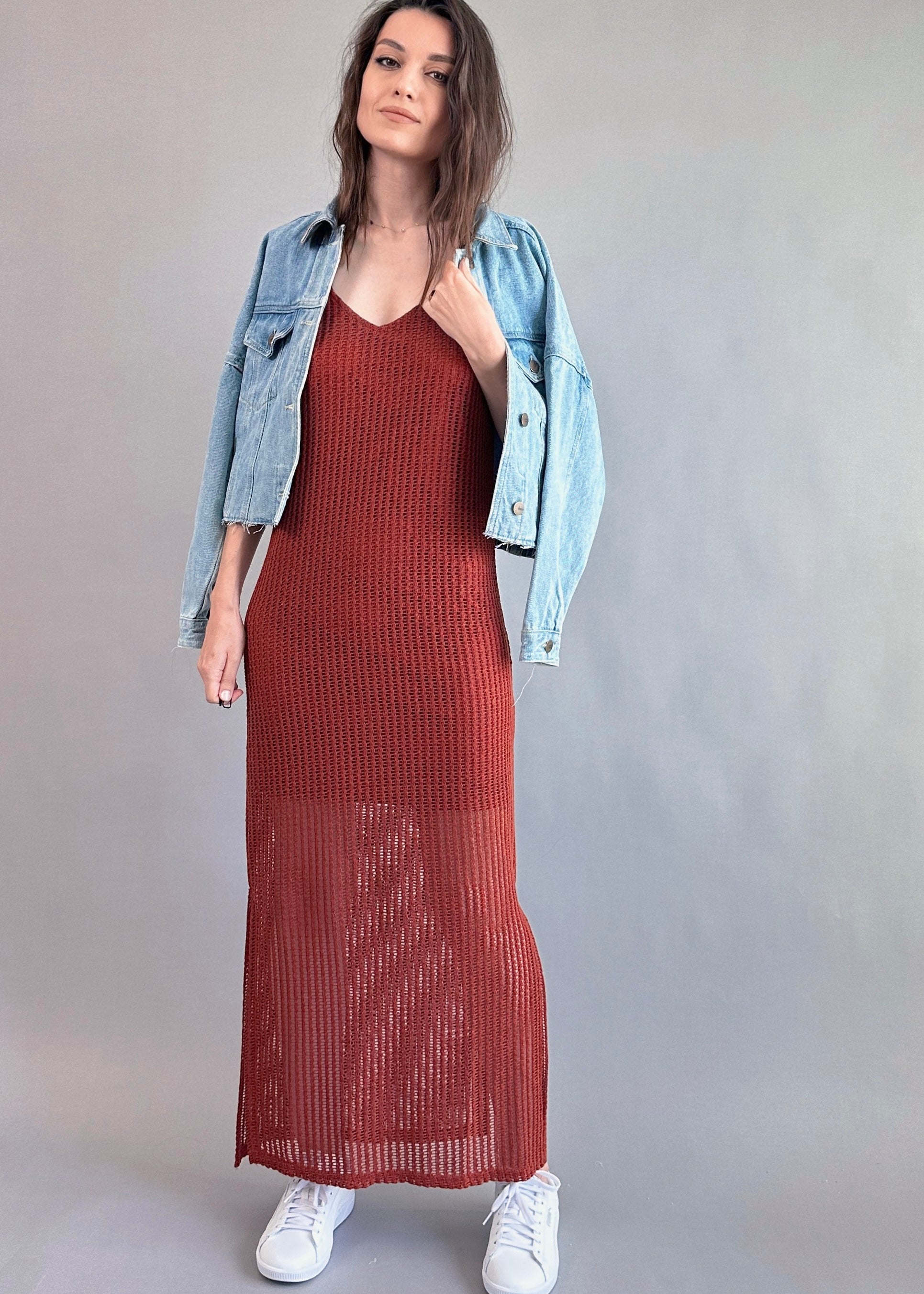 Celeste Lined Mesh Long Dress - alldeserved.com
