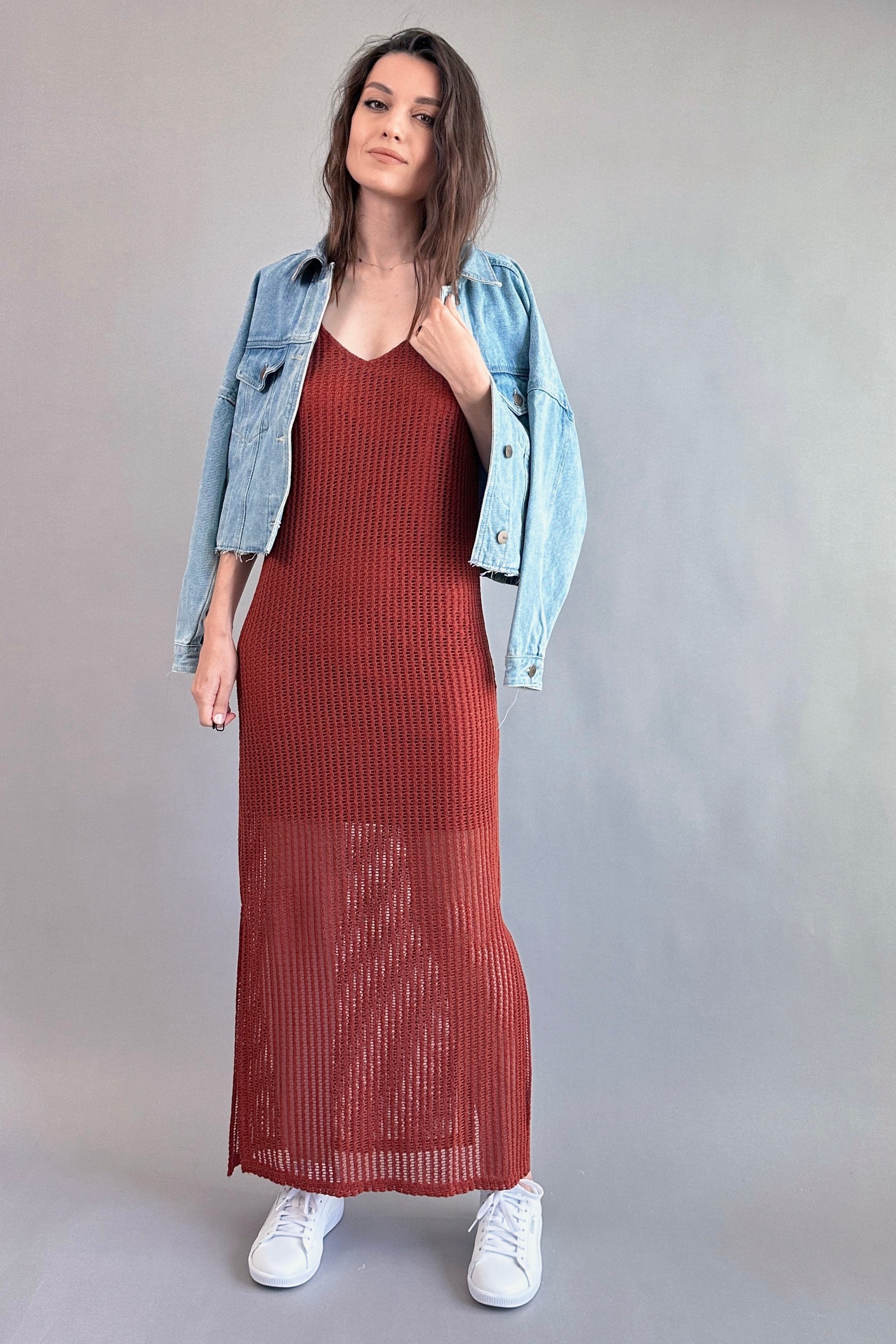 Celeste Lined Mesh Long Dress - alldeserved.com