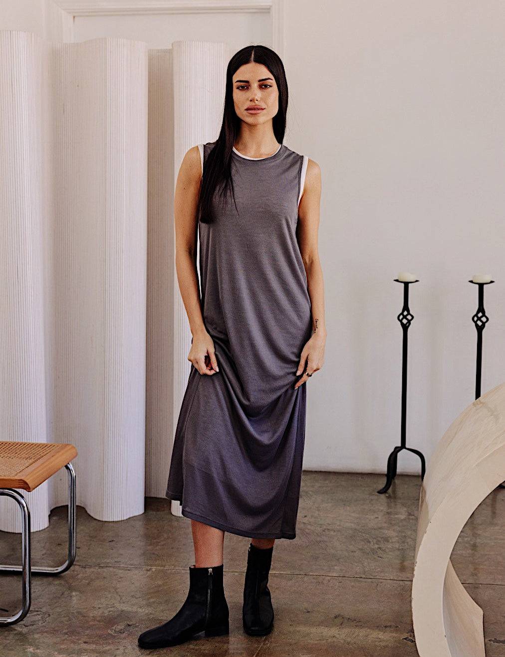 Mona Long Midi T-Shirt Dress - alldeserved.com