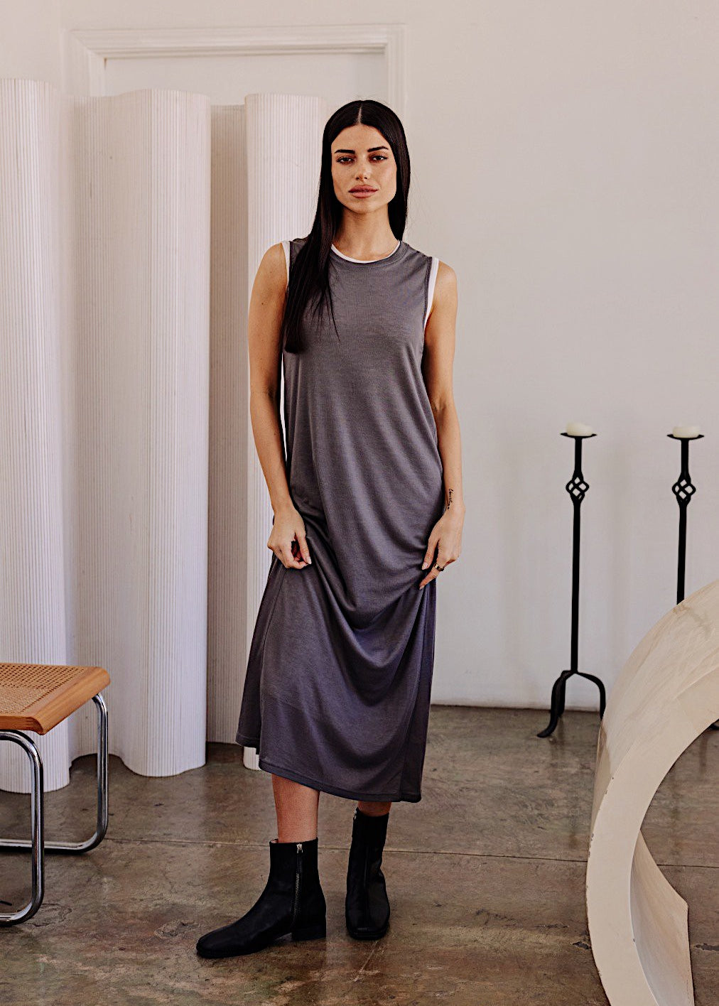 Mona Long Midi T-Shirt Dress - alldeserved.com