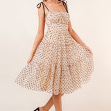 Perfect Day Tiered Polka Dot Midi Dress - alldeserved.com