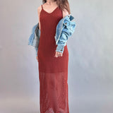 Celeste Lined Mesh Long Dress - alldeserved.com