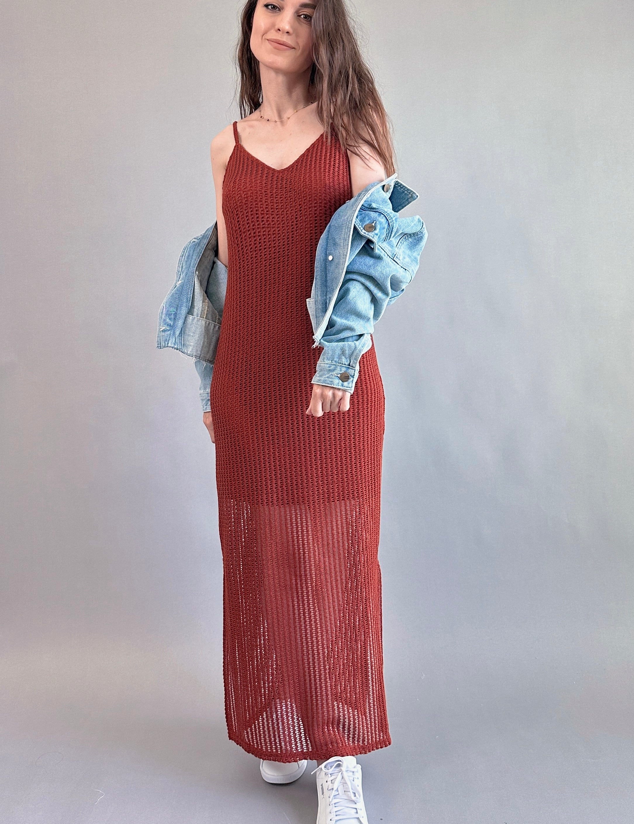 Celeste Lined Mesh Long Dress - alldeserved.com