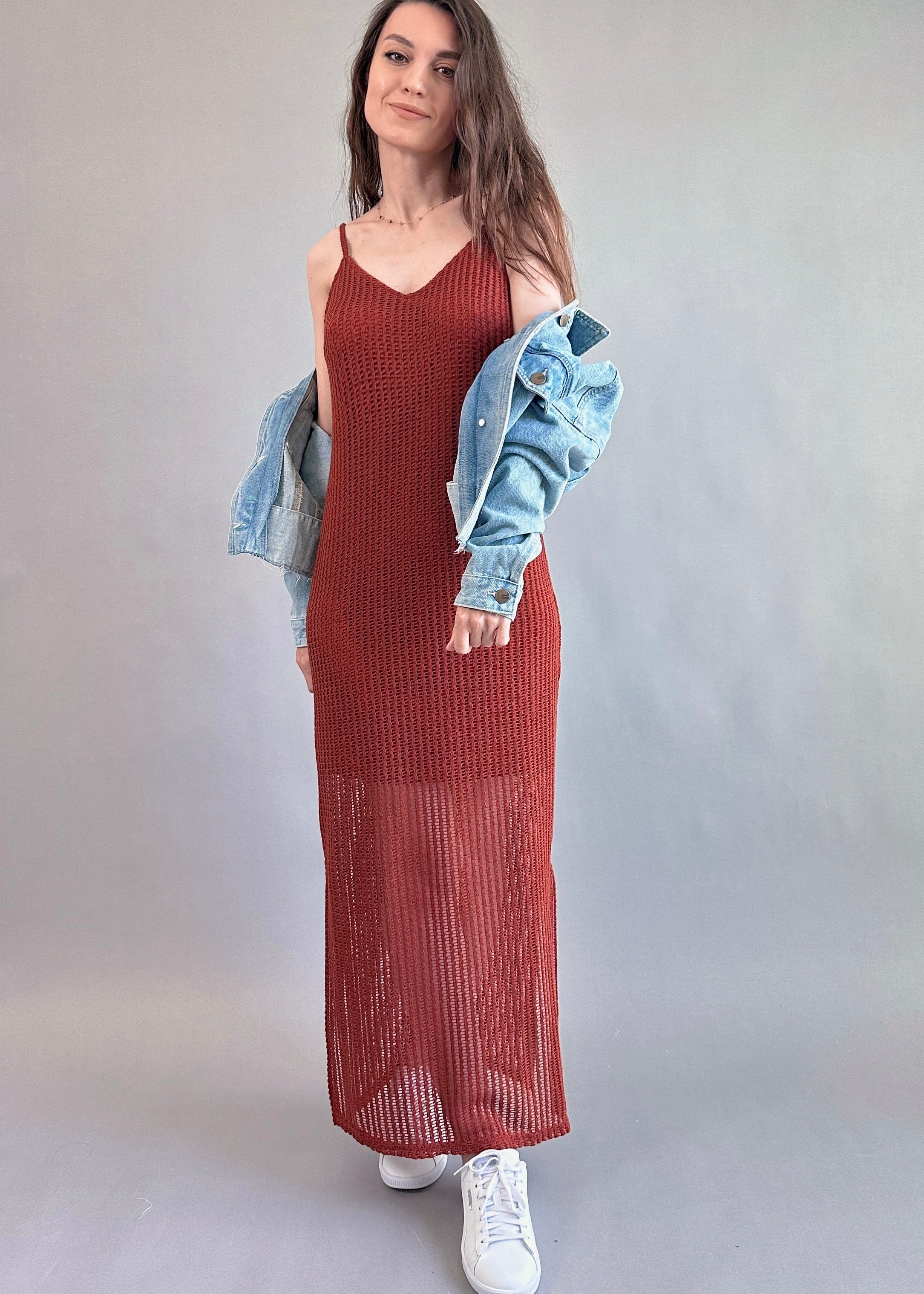 Celeste Lined Mesh Long Dress - alldeserved.com