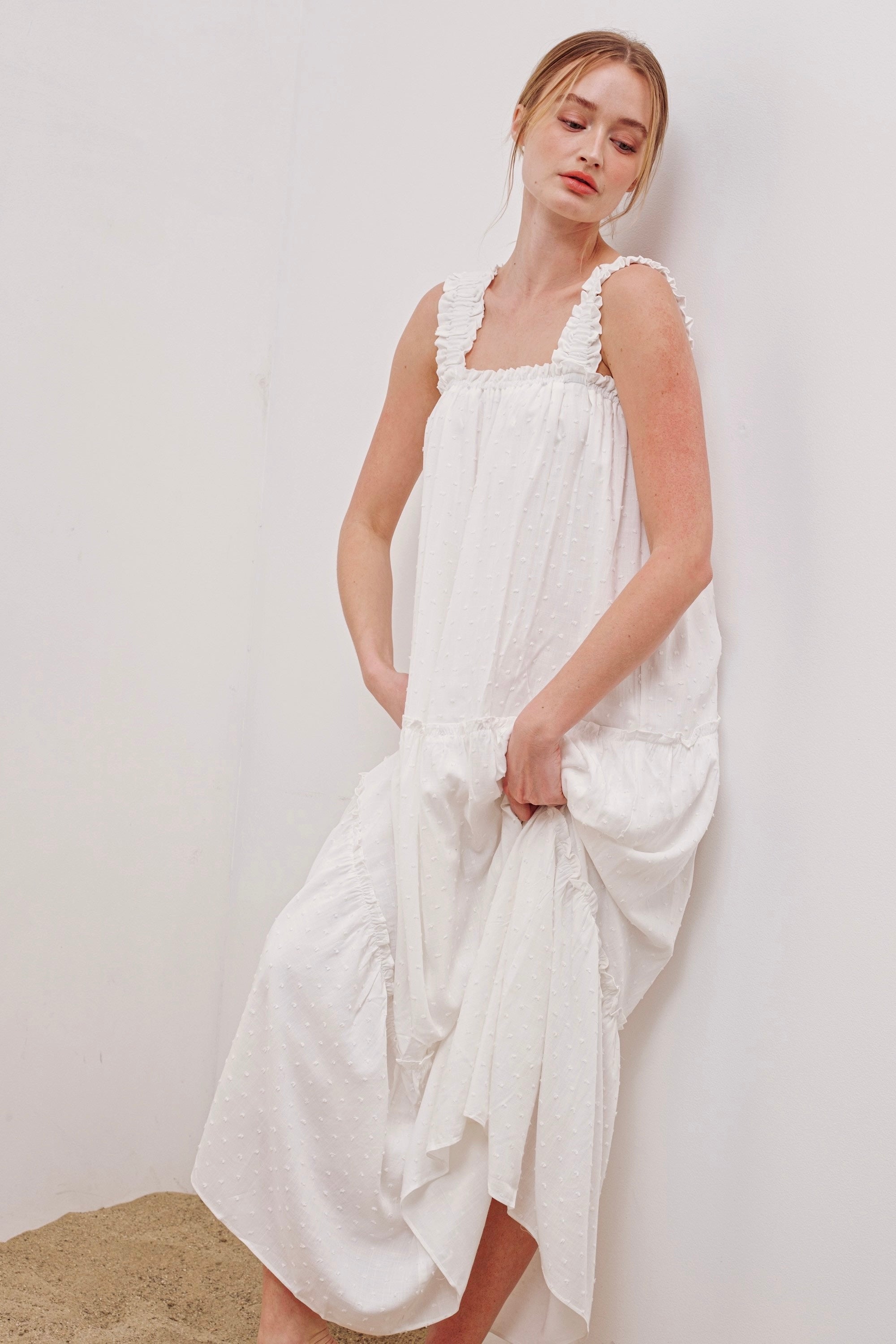 Summer Dream Swiss Dot Maxi Dress - alldeserved.com