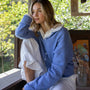 Things Between Piper Cardigan Dusty Blue - lifestyle front view