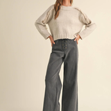 Cozy Fringe Sweater - Tan