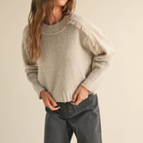 Cozy Fringe Sweater - Tan
