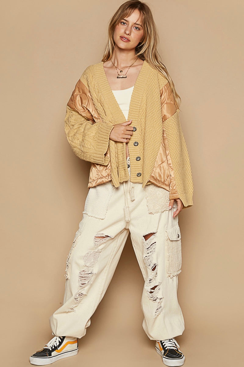 Knit and Quilt Relaxed Cardigan - alldeserved.com