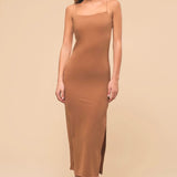 The Bobbi Bodycon Slit Midi Dress - alldeserved.com